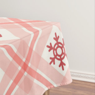 Nappe Élégant Flocon De Neige Rose Rétro Et Motif De Coe