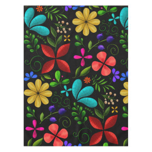 Nappe Élégant floral folklorique latino-américain