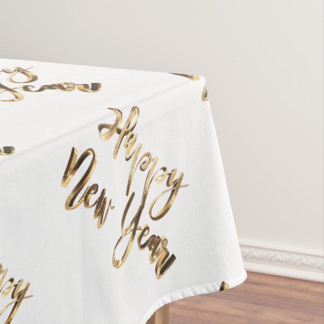 Nappe Elégant Gold Look Script Bonne année (In Situ)