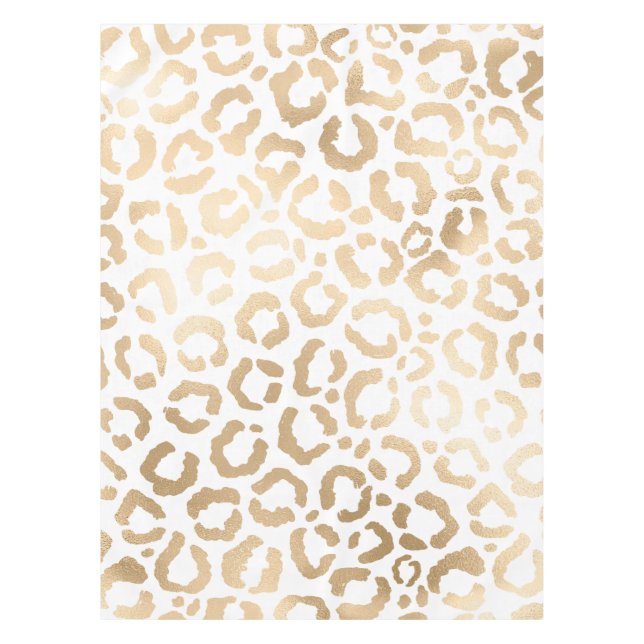 Nappe Elegant Gold White Leopard Cheetah Animal Print (Devant)