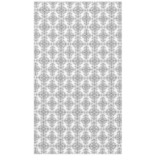 Nappe Elégant gris et blanc Floral Vintage Style Damask