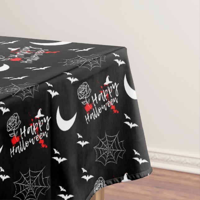 Nappe Elégant Halloween Rose & chauves-souris (In Situ)