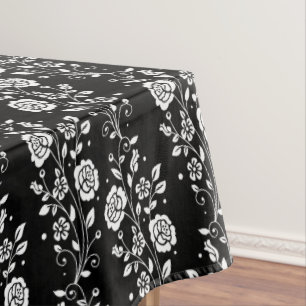Nappe Élégant modèle floral noir