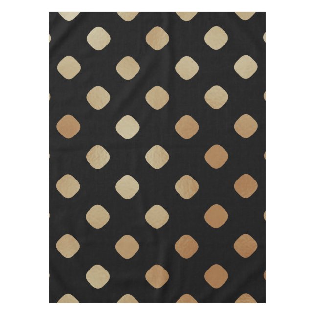 Nappe Elégant moderne or dégradé carreaux arrondi Motif (Devant)