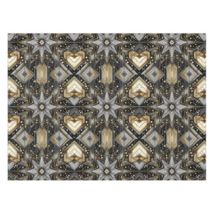 Nappe Élégant Motif Art déco noir et or