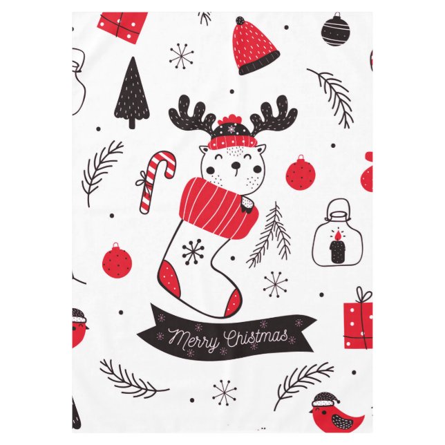 Nappe Élégant motif de Noël chic (Devant)
