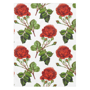 Nappe Élégant Motif des fleurs florales des roses roug