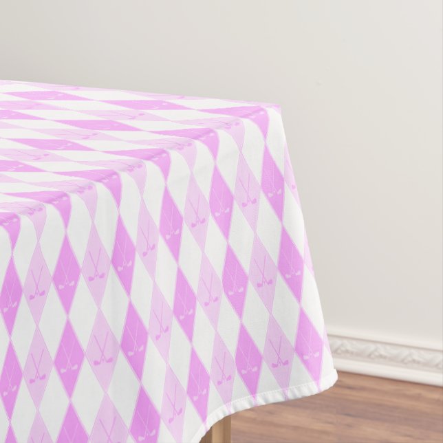 Nappe Élégant motif diamants argyle rose de golf  (In Situ)