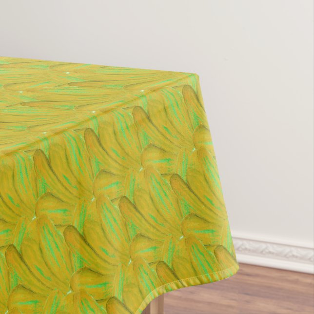 Nappe Élégant motif floral vert chartreuse (In Situ)