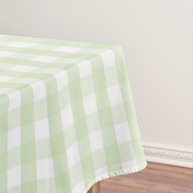 Nappe Élégant motif gingham vert pastel moderne Printemp (In Situ)