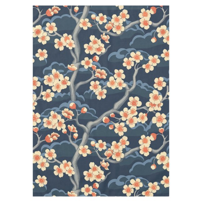 Nappe Élégant Motif sans couture en fleur de cerisier (1 (Devant)
