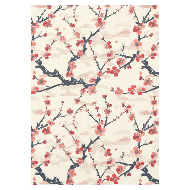 Nappe Élégant Motif sans couture en fleur de cerisier (5 (Devant)