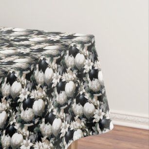 Nappe Élégant noir blanc motif ornement de Noël