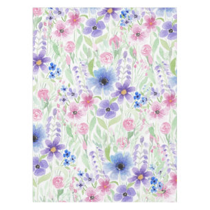 Nappe Elégant Pays Rose violet bleu Aquarelle