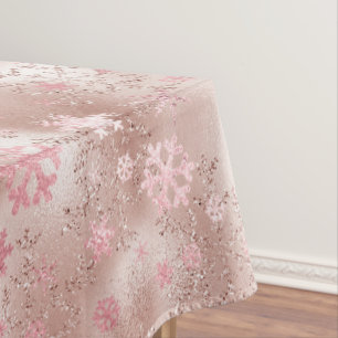 Nappe Élégant rose or Noël Snowflake Motif