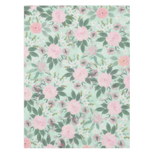 Nappe Elégant rose rose rose floral aquarelle peinture