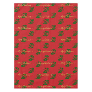 Nappe Élégant Rouge Custom Christmas Holly