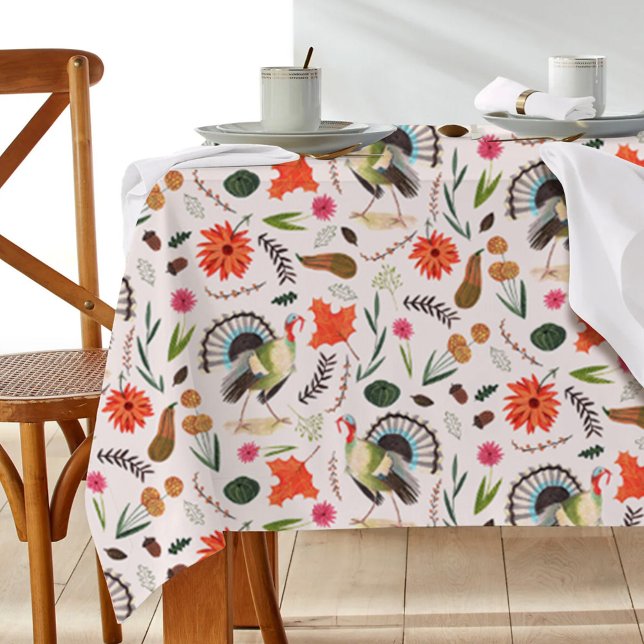 Nappe Elégant rustique Turquie Thanksgiving motif (Modern Elegant Turkey Thanksgiving pattern Tablecloth)