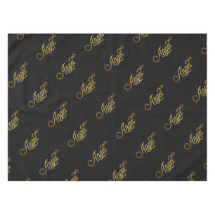 Nappe Élégant script personnalisé Angel Or Noir