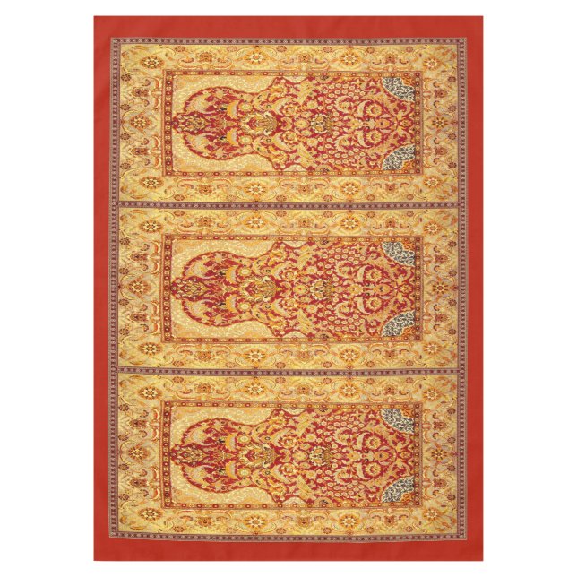 Nappe Élégant tapis de prière musulman lavable à 3 perso (Devant)