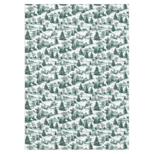 Nappe Élégant Toile verte Pays Noël
