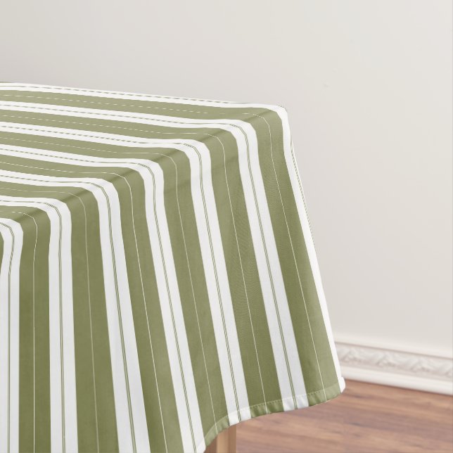Nappe Élégant vert olive rustique Français Grande bande (In Situ)