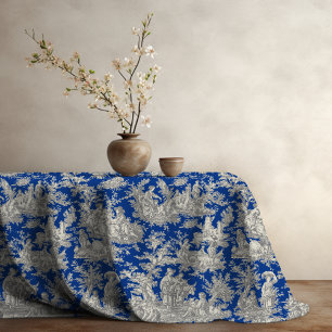 Nappe Élégant vintage bleu foncé toile de jouy imprimé