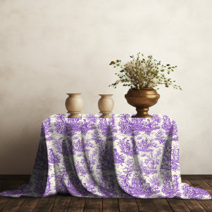 Nappe Élégant vintage violet toile d jouy imprimé