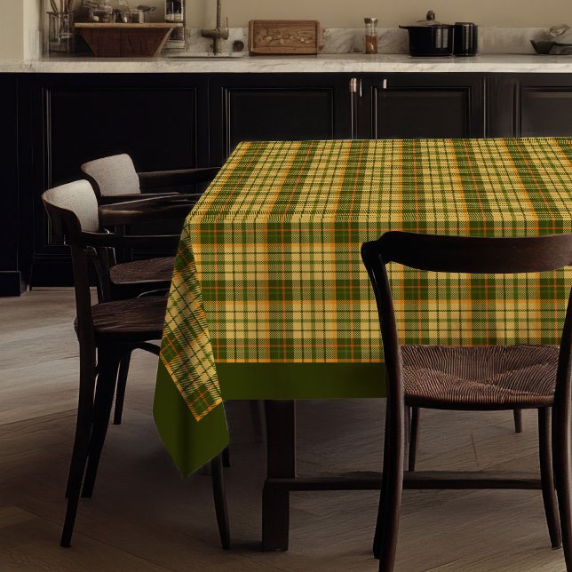 Nappe élégante à carreaux automne unique (Unique Fall Autumn Tablecloth Elegant Checkered)