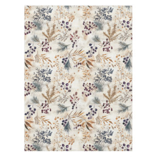 Nappe Elégante aquarelle Florale Rouge, Or, Vert, Violet