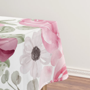 Nappe Elégante aquarelle motif décorative fleurie