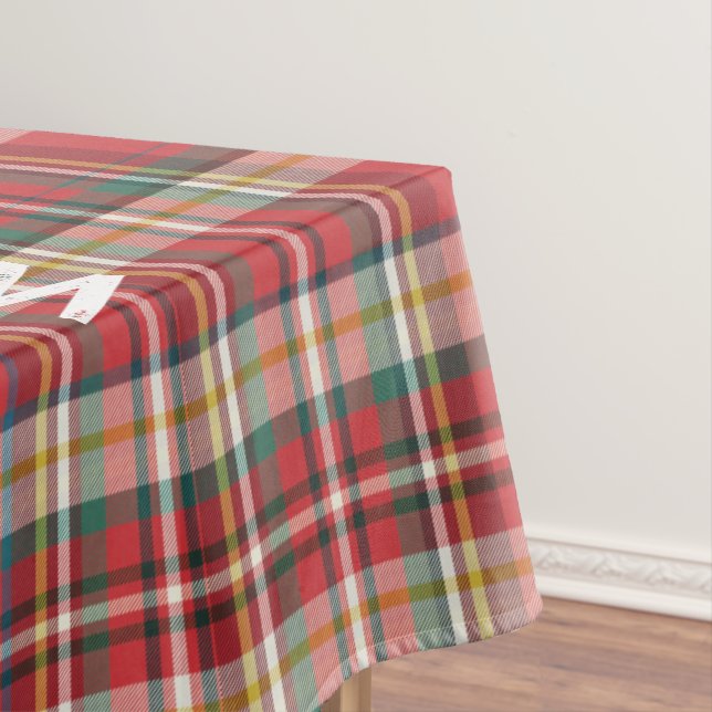 Nappe Élégante couleur Plaid Famille de Noël Maison (In Situ)