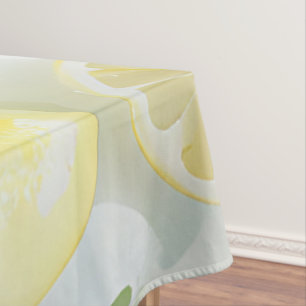 Nappe Élégante douche de mariée florale au citron médite