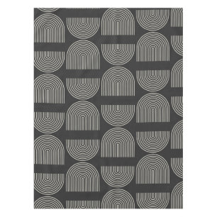 Nappe Elégante Mid Century Mod Arch Lines noir et blanc