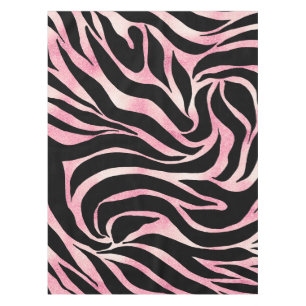 Nappe Elégante Parties scintillant Rose or Zebra Black P