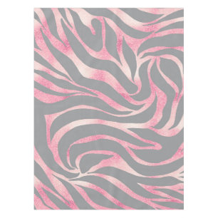Nappe Elégante Parties scintillant Rose or Zebra Grey Po