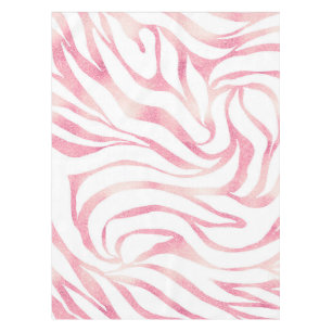 Nappe Elégante Parties scintillant Rose or Zebra White P