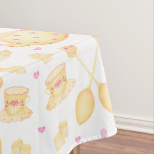 Nappe Elégante Tea Party Pink & Gold Watercolor