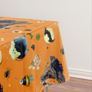 Nappe Eléments d'Halloween sur Orange 