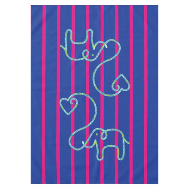 Nappe Elephant avec coeur + votre arrière - plan & idées (Devant)