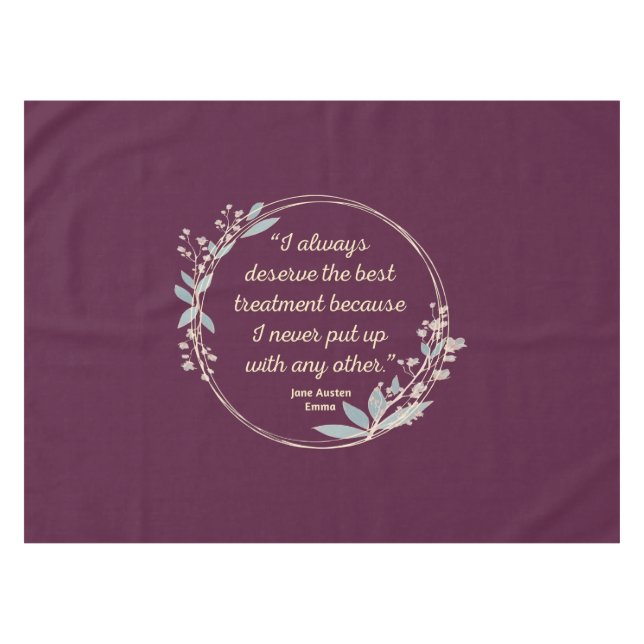 Nappe Emma By Jane Austen Quote II - Cute Style (Devant (Horizontal))