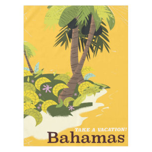 Nappe Emportez une affiche de voyage vintage Vacation Ba