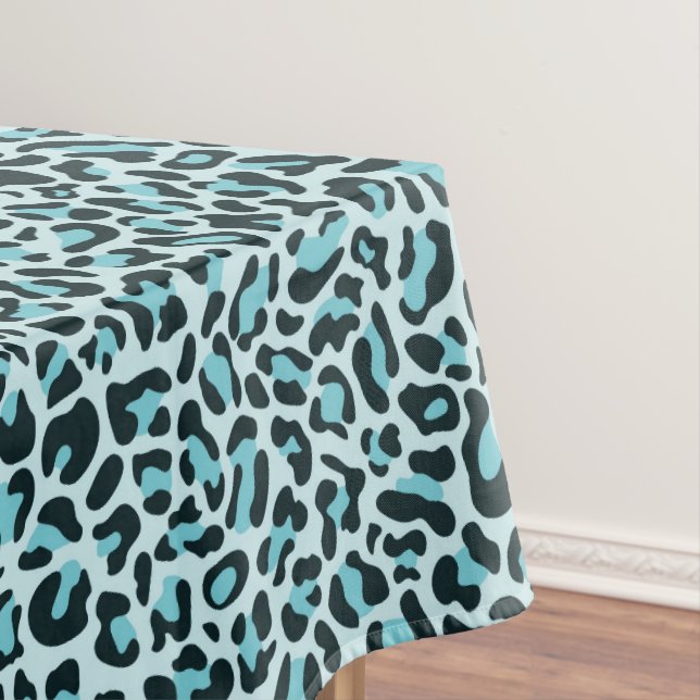 Nappe Empreinte de léopard bleu Turquoise élégant (In Situ)