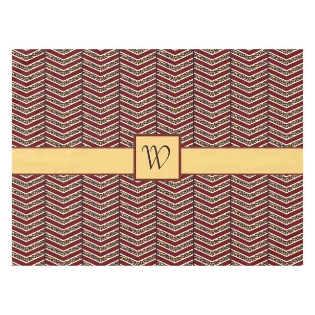Nappe Empreinte de léopard Chevron Tablecloth (Devant (Horizontal))