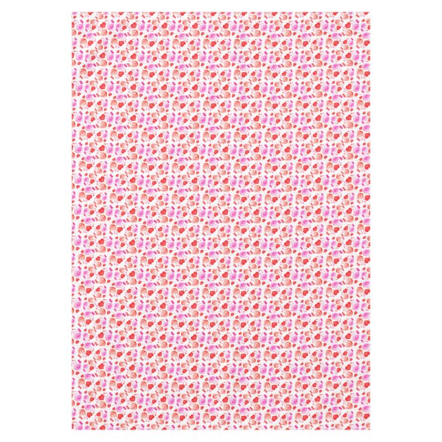 Nappe en aquarelle aux adorables inséparables (Devant)