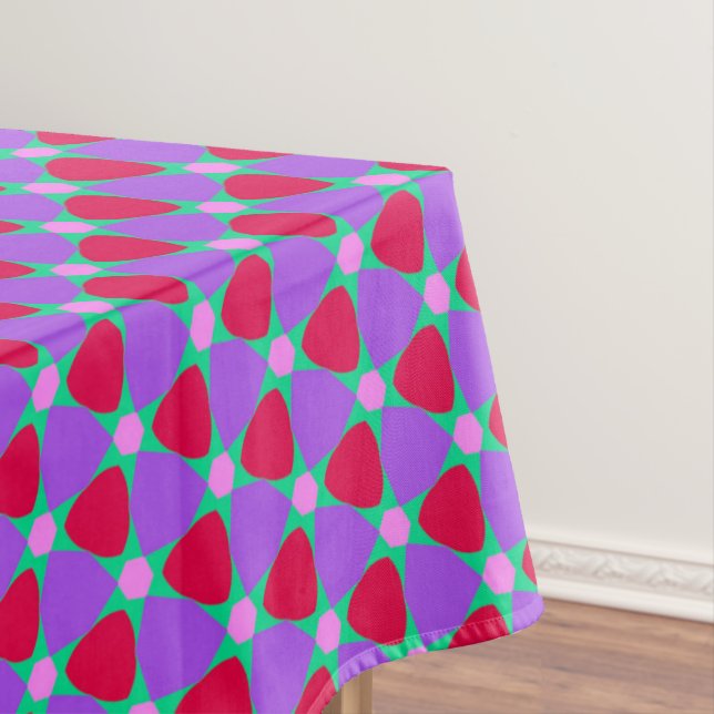 Nappe en carreaux pourpre, cerise et vert (In Situ)