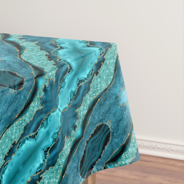 Nappe en marbre bleu turquoise or (In Situ)