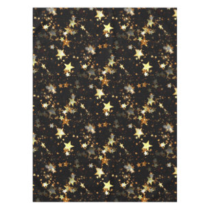 nappe en tissu de table de galaxie d'or