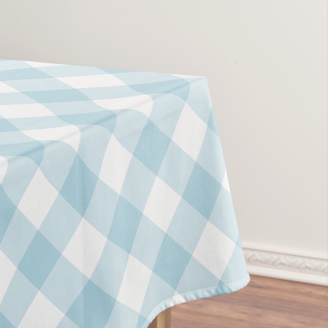 Nappe En vichy Bleu Clair Et Blanc Plaid Motif (In Situ)