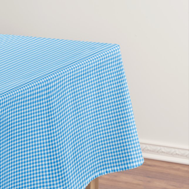 Nappe en vichy, Pastel Blue-White-52x70 COTON TABLECLOTH (In Situ)